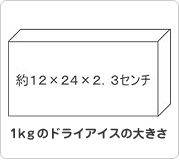 1ｋｇのドライアイスの大きさ